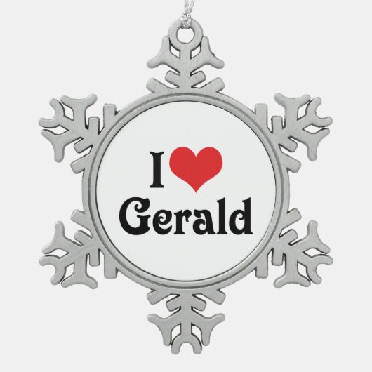 Ornement Flocon De Neige J'adore Gerald (Devant)