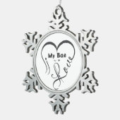 Ornement Flocon De Neige J'adore mon chéri • Tu = ♥ (Vue impression)