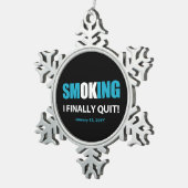 Ornement Flocon De Neige J'Ai Finalement Quitté - Arrêté de fumer Récompens (Vue impression)