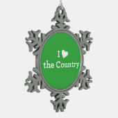 Ornement Flocon De Neige J'aime le pays (Gauche)