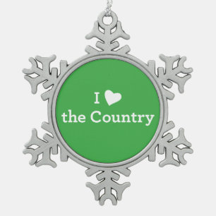 Ornement Flocon De Neige J'aime le pays