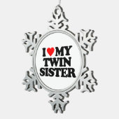 ORNEMENT FLOCON DE NEIGE J'AIME MA SOEUR DOUCE (Vue impression)