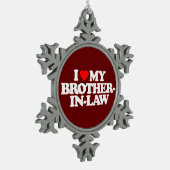 ORNEMENT FLOCON DE NEIGE J'AIME MON BEAU-FRÈRE (Gauche)