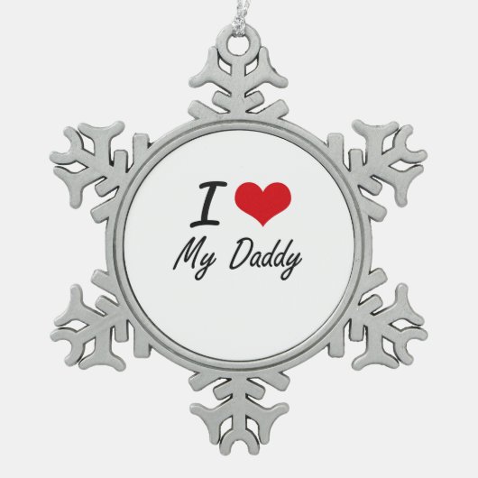 Ornement Flocon De Neige J'aime mon papa (Devant)