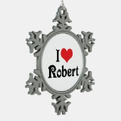 Ornement Flocon De Neige J'aime Robert (Gauche)