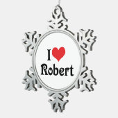 Ornement Flocon De Neige J'aime Robert (Vue impression)