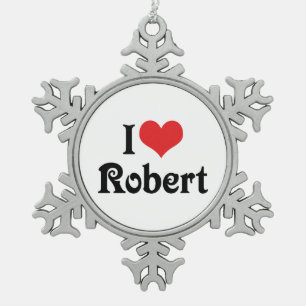 Ornement Flocon De Neige J'aime Robert
