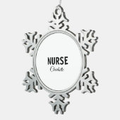 Ornement Flocon De Neige Je suis infirmière médecin expert ajouter votre no (Vue impression)