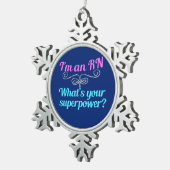 Ornement Flocon De Neige Je suis un super héros de RN (Vue impression)