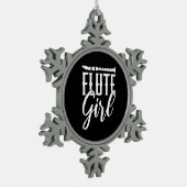 Ornement Flocon De Neige Je Suis Une Fille Flute (Gauche)