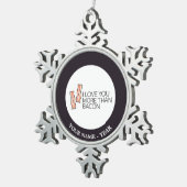 Ornement Flocon De Neige Je t'aime plus que le lard (Vue impression)