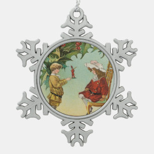 Ornement Flocon De Neige Je vous souhaite un Joyeux Noël - carte postale vi