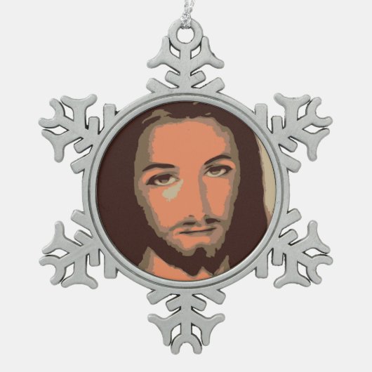ORNEMENT FLOCON DE NEIGE JESUS CHRIST (Devant)