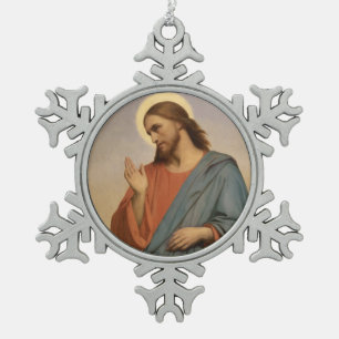 ORNEMENT FLOCON DE NEIGE JESUS CHRIST