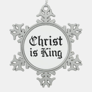 Ornement Flocon De Neige Jésus-Christ est Roi Gothique Art Grunge Blacklett
