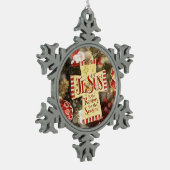 Ornement Flocon De Neige Jésus est la raison de la saison (Gauche)