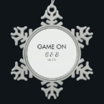 Ornement Flocon De Neige Jeu ajouter nom du couple mariage lieu ville g<br><div class="desc">conception</div>