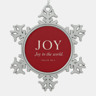 Ornement Flocon De Neige JOIE Psaume 98:4 Cadeau de Noël