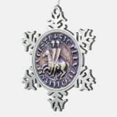 ORNEMENT FLOCON DE NEIGE JOINT DES CHEVALIERS TEMPLAR (Vue impression)