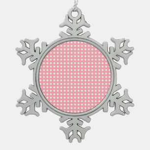 Ornement Flocon De Neige Joli motif géométrique rose et blanc