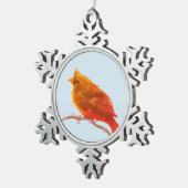 Ornement Flocon De Neige Joli petit oiseau (Vue impression)