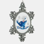 Ornement Flocon De Neige Jolie baleine à bosse de Noël (Gauche)