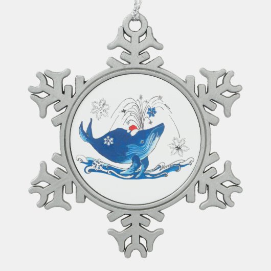 Ornement Flocon De Neige Jolie baleine à bosse de Noël (Devant)