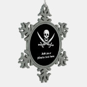 Ornement Flocon De Neige Jolly roger drapeau pirate (Gauche)