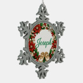 Ornement Flocon De Neige Joseph Baby’s First Christmas Snowflake Ornament (Gauche)
