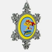 Ornement Flocon De Neige Jour de course de marathon du Wisconsin (Gauche)