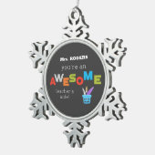 Ornement Flocon De Neige Journée d’appréciation de l’enseignant par l’aide (Vue impression)