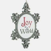 Ornement Flocon De Neige Joy to the world (Gauche)