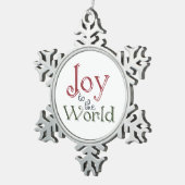 Ornement Flocon De Neige Joy to the world (Vue impression)
