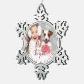 Ornement Flocon De Neige Joyeux et lumineux | Pet Holiday Snowflake (Vue impression)
