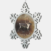 Ornement Flocon De Neige Joyeux Noё l - Bull Caribou (Reindeer) (Vue impression)