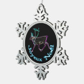 Ornement Flocon De Neige Joyeux Noё l - Caribou électrique (Vue impression)