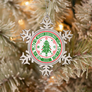 Ornement Flocon De Neige Joyeux Noël