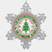 Ornement Flocon De Neige Joyeux Noël (Devant)