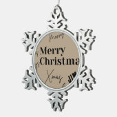 Ornement Flocon De Neige Joyeux Noël (Vue impression)