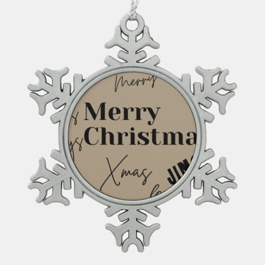 Ornement Flocon De Neige Joyeux Noël (Devant)