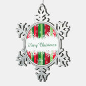 Ornement Flocon De Neige Joyeux Noël (Vue impression)