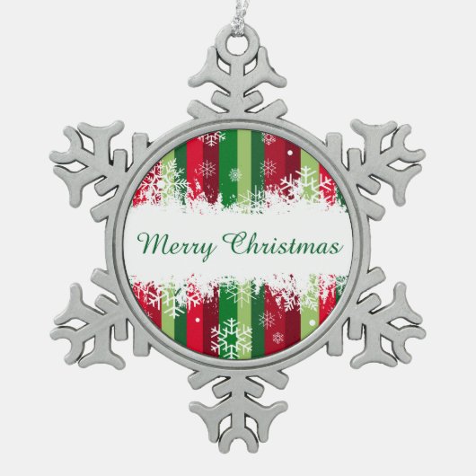 Ornement Flocon De Neige Joyeux Noël (Devant)
