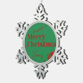 Ornement Flocon De Neige Joyeux Noël (Vue impression)