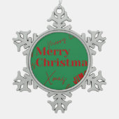 Ornement Flocon De Neige Joyeux Noël (Devant)