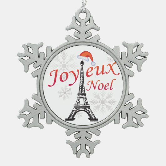 Ornement Flocon De Neige Joyeux Noel (Devant)