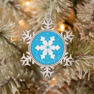 Ornement Flocon De Neige Joyeux Noël! Bonne année ! Flocon de neige 2024