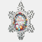 Ornement Flocon De Neige Joyeux Noël cadeau de Noël (Vue impression)