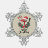 Ornement Flocon De Neige Joyeux Noël coiffeur coiffeur Xmas coiffure (Devant)