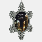 Ornement Flocon De Neige Joyeux Noël d'Atlanta, Géorgie (Gauche)