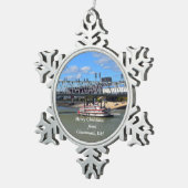 Ornement Flocon De Neige Joyeux Noël de Cincinnati, OH ornement (Vue impression)